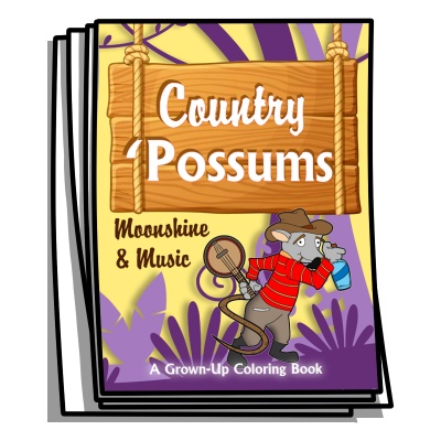 Just for Fun - Country Possums Coloring Pages