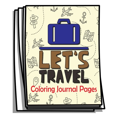 Coloring Journal - Let's Travel Coloring Pages