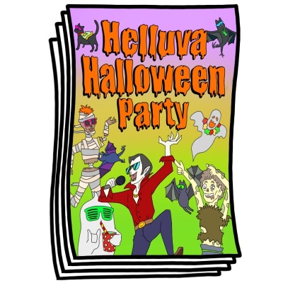 Just for Fun - Helluva Halloween Party Coloring Pages