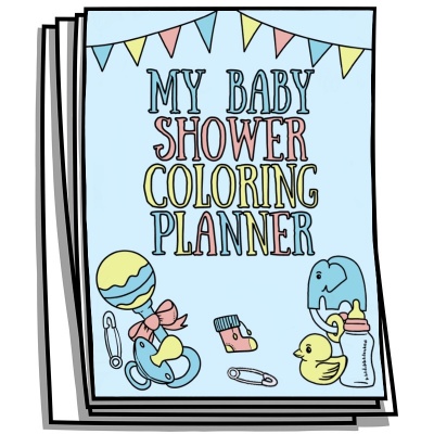 My Baby Shower Coloring Planner Pages