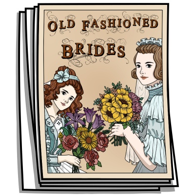 Old Fashion Brides Coloring Pages